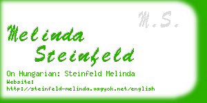 melinda steinfeld business card